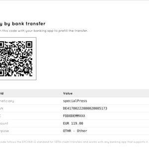 EPC-QR-Code f&uuml;r Gravity PDF