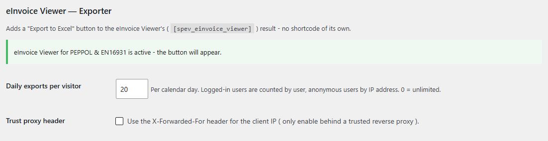 The Exporter’s section on the Viewer’s settings page contains the two settings.