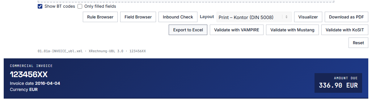 The Viewer’s result view with the “Export to Excel” button highlighted.